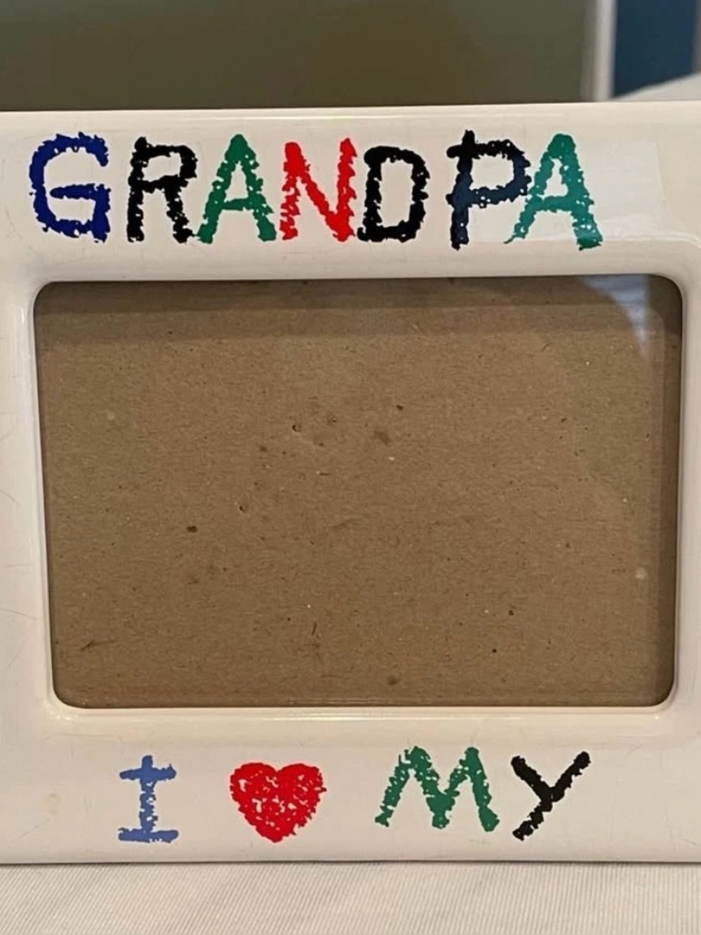 I Love My Grandpa Photo Picture Frame with Easel Back snd Glass Insert